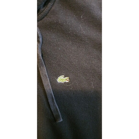 Lacoste Black Hoodie with 3/4 Sleeves  Zip Up Sz 42 Sz L - Picture 4 of 8